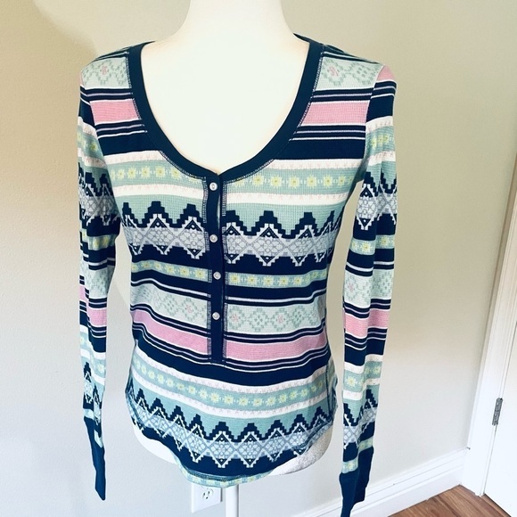 Victoria’s Secret Thermal Cotton Pajama Top with Long Sleeves Size XS - Picture 6 of 8